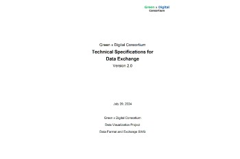 Green x Digital Consortium Technical Specifications for Data Exchange Version 2.0