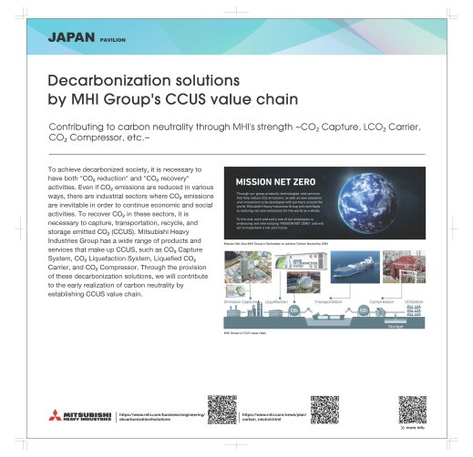 Decarbonization solutions by MHI Group's CCUS value chain